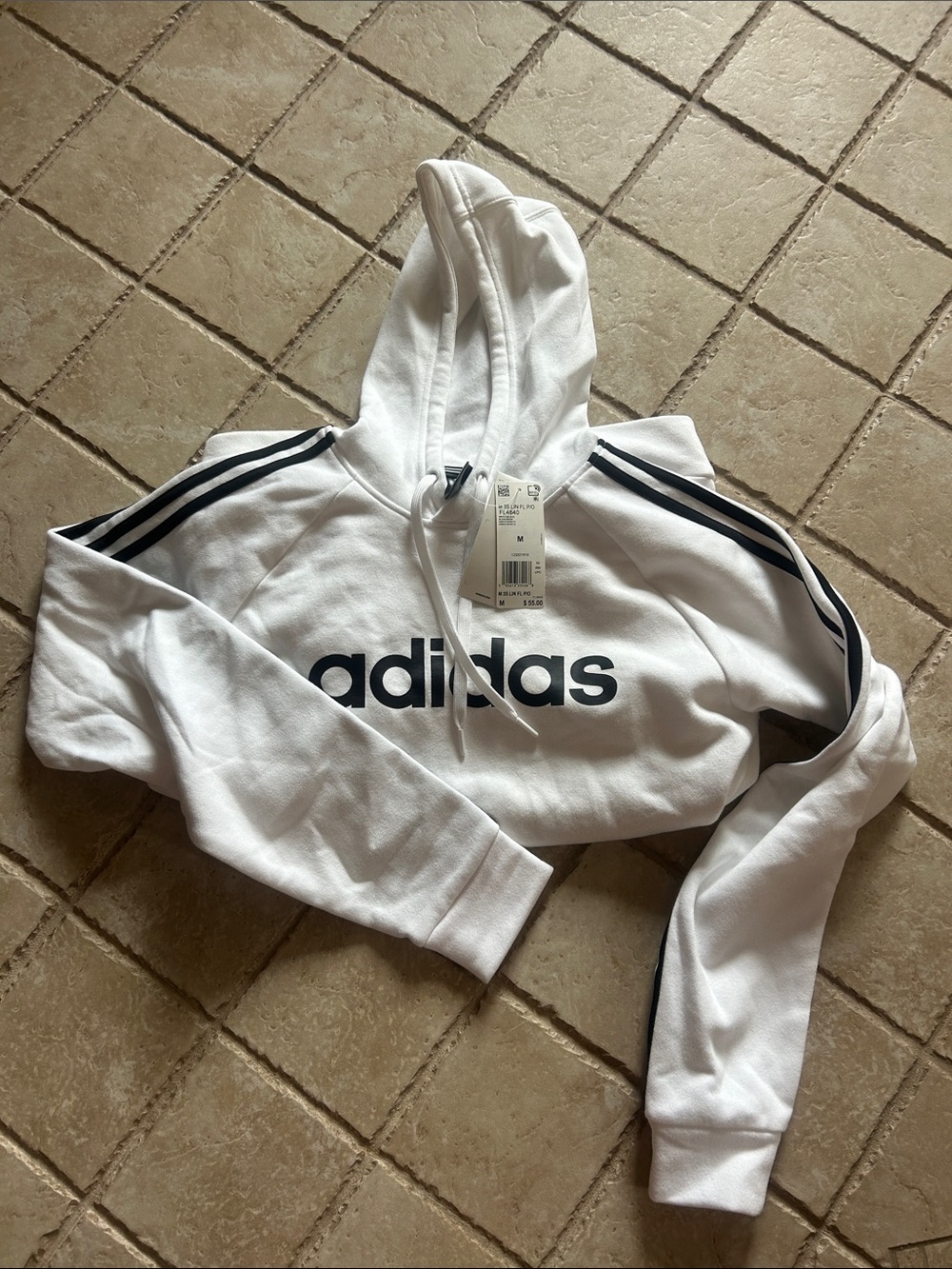 adidas White and Black Men's Sweatshirt